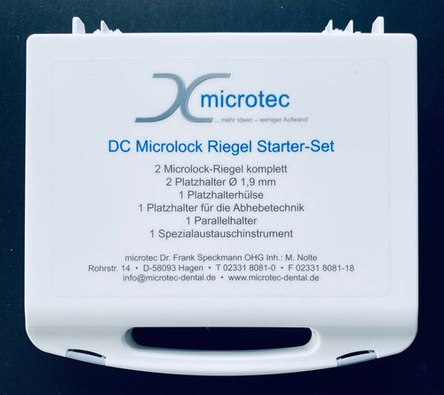 Starter-Set Microlock Riegel im praktischen Kunststoffkoffer inkl. Attachmentkleber