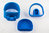 HT-Dublierküvette Set: Zylinder + Schale + Rahmen (blau)